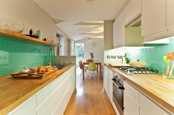 5 mint green glass backsplash Cùng nhìn qua những mẫu kính tường bắt mắt cho phòng bếp