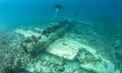 'Nghĩa địa' máy bay khổng lồ dưới đáy biển ở Nhật