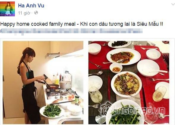 Siêu mẫu Hà Anh nấu ăn 5