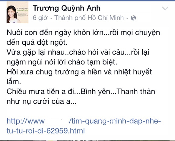 Sao Việt khóc thương MC Quang Minh 4
