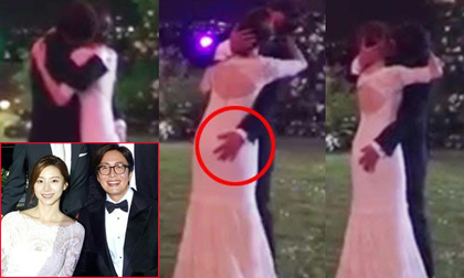 Bae Yong Joon bị chỉ trích vì 'bàn tay hư hỏng' khi khiêu vũ với vợ