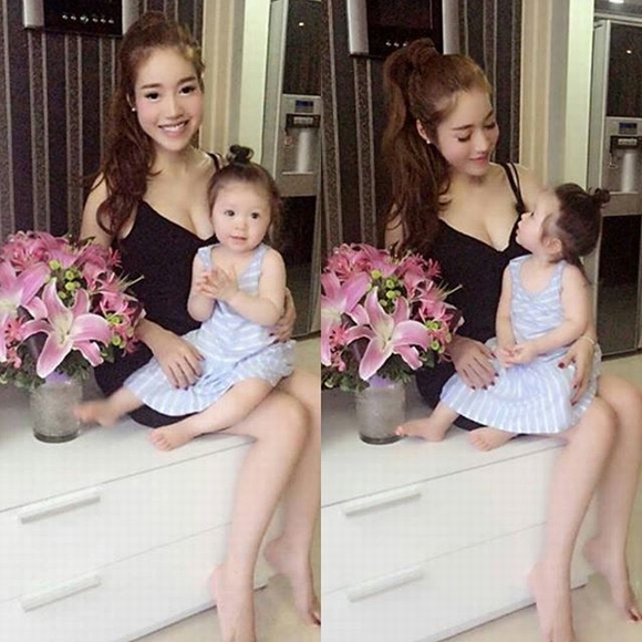 Elly Trần và con gái Cadie 0