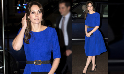 Công nương Kate Middleton diện đầm sắc xanh khoe dáng chuẩn