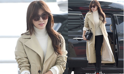  Ha Ji Won diện thời trang 'chất lừ' tại sân bay