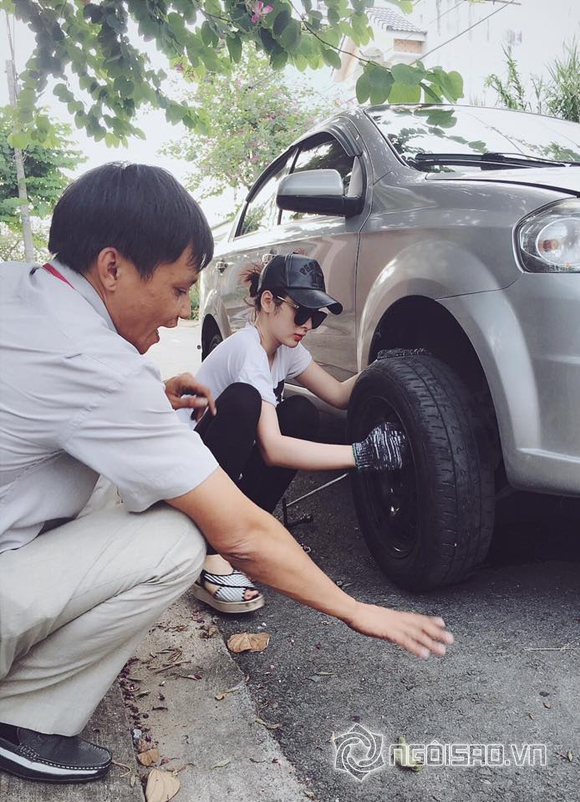 Angela Phương Trinh bất ngờ học sửa xe ô tô 0