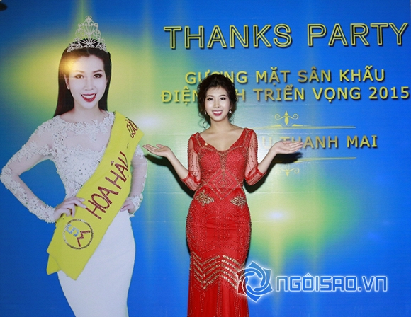 Hoa hậu Điện ảnh cuộc thi Gương mặt sân khấu điện ảnh triển vọng 2015 Thanh Mai đẹp rạng rỡ trong buổi tiệc tri ân  1