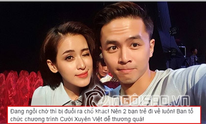 Văn Anh và Tú Vi bức xúc khi bị BTC 'Cười xuyên Việt' đuổi khỏi ghế 'nghệ sĩ'