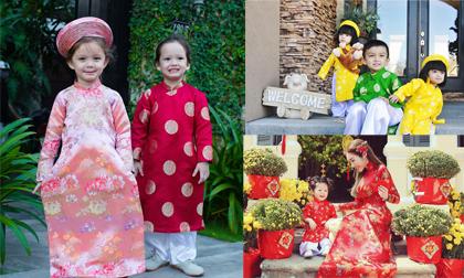 Nhóc tì nhà sao Việt đáng yêu khi mặc áo dài đón Tết