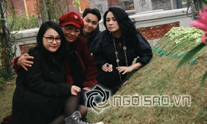 Thanh Lam đưa hai con đi viếng mộ bố - cố nhạc sĩ Thuận Yến