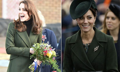 Công nương Kate Middleton mặc lại đồ cũ vẫn đẹp rạng ngời