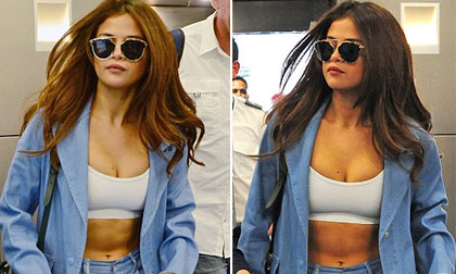 Selena Gomez khoe vòng một đẫy đà khi ra phố