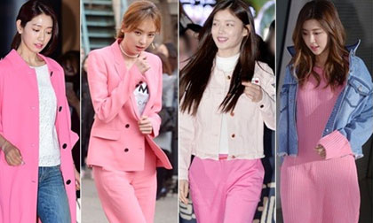 Mỹ nhân Hàn 'nâng tầm' phong cách với gam màu hồng ngọt ngào