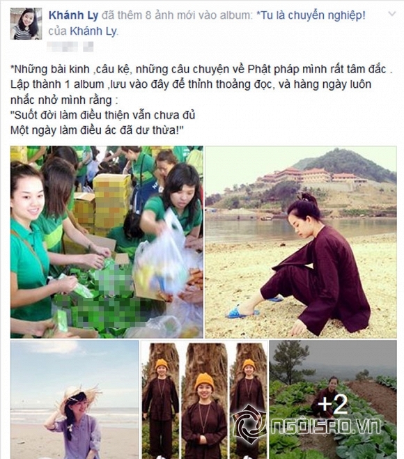 Ly Kute đăng tải loạt ảnh lên chùa và làm từ thiện trước bão giông 6