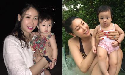 Hoa hậu Hà Kiều Anh gợi cảm khi đi bơi cùng con gái 