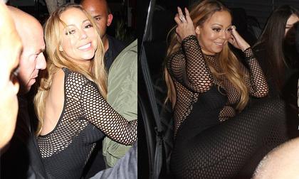 Mariah Carey khoe vòng ba phản cảm khi mặc 'váy lưới'
