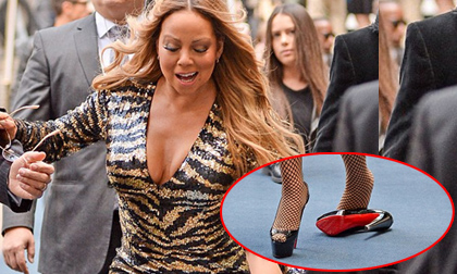 Diva Mariah Carey 'khổ sở' vì đi giày cao gót