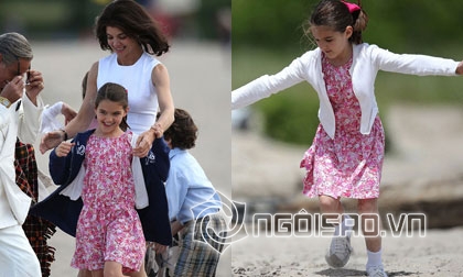 Con gái Tom Cruise đáng yêu, tinh nghịch bên mẹ ở trường quay