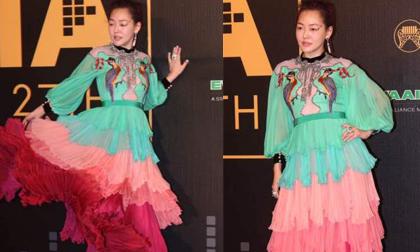 'Hoa mắt' với thời trang 'cầu vồng' của Tiểu S trên thảm đỏ Kim Khúc