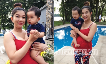 Phạm Thanh Thảo tăng cân lộ cổ mấy ngấn khi mang thai lần 2