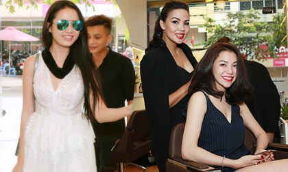Trà Ngọc Hằng và Phan Thị Mơ hẹn nhau đến Hoàng Nga Salon Hair chăm sóc tóc