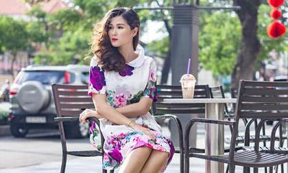 Học phong cách thời trang điệu đà xuống phố của vợ Huy Khánh