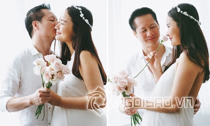 Phan Như Thảo hạnh phúc bên chồng khi mang bầu ở tháng thứ 8