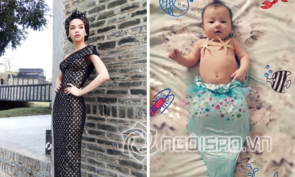 Tin sao Việt mới ngày 27/8: Hà Hồ mặc váy ghép từ khăn Louis Vuitton, con gái Phương Vy hóa thành nàng tiên cá