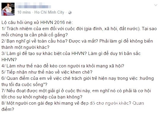 câu hỏi ứng xử Hoa hậu Việt Nam  0