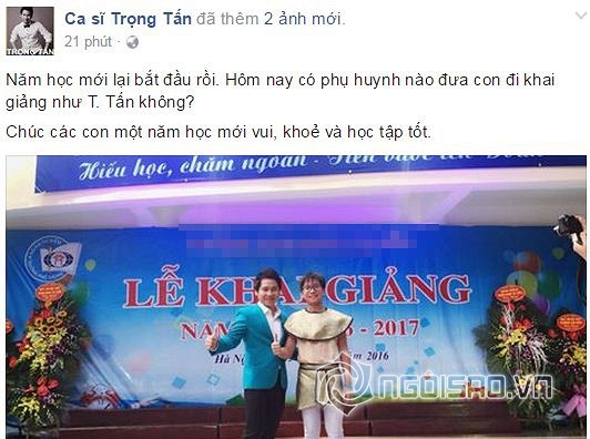 Sao Việt đưa con đi khai giảng năm học mới 2016 7