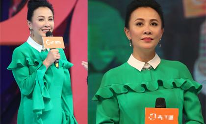 Lưu Gia Linh mặc váy trông như bó rau xanh trên sân khấu