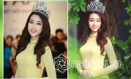 Hoa hậu Đỗ Mỹ Linh thu hút trong áo dài vàng