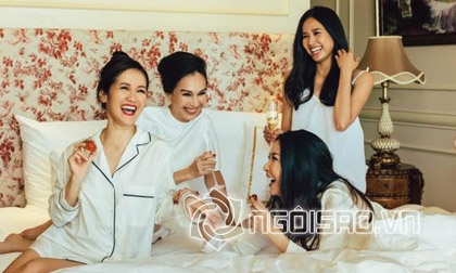 Mỹ nhân Việt tổ chức 'Pajama Party' trong penthouse của Hà Kiều Anh