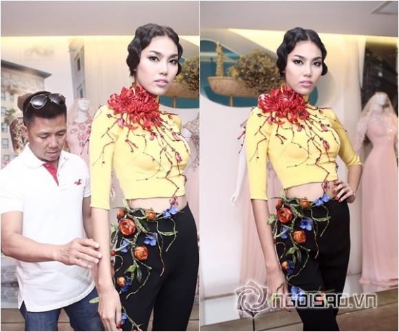 LAN KHUÊ, ÁO DÀI, HỌA TIẾT 3D, ĐẸP HÚT MẮT