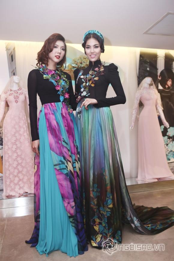LAN KHUÊ, ÁO DÀI, HỌA TIẾT 3D, ĐẸP HÚT MẮT