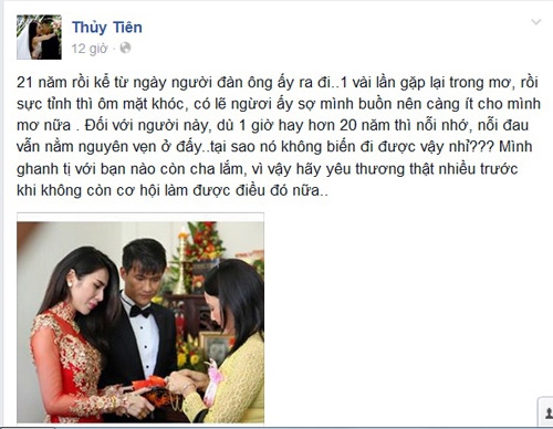 Thủy Tiên nhớ cha