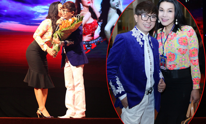 Long Nhật được ca sĩ chuyển giới hôn tại liveshow hài Thúy Nga