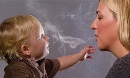 Trẻ phơi nhiễm khói thuốc lá dễ bị đau tim
