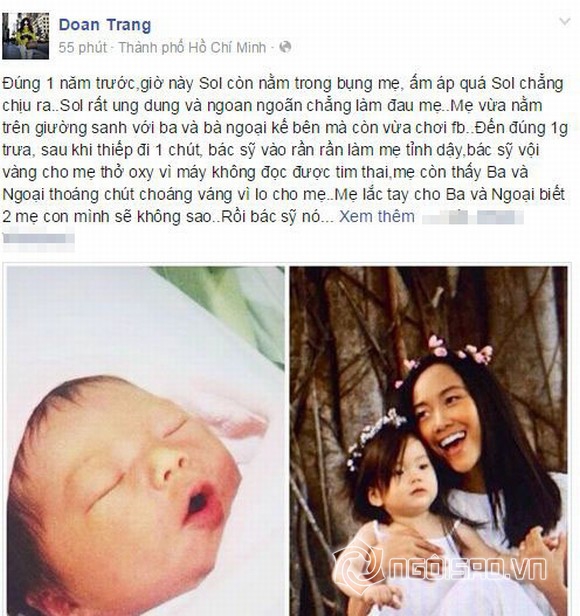 Đoan Trang và con gái  1