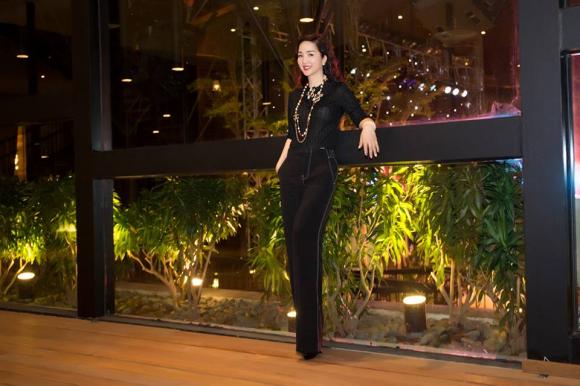 Hoa hậu Giáng My diện cây đen khoe vẻ đẹp không tuổi 3