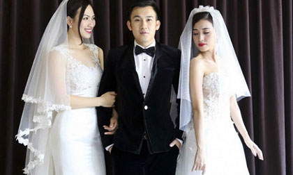 Dương Triệu Vũ làm chú rể bên hai cô dâu xinh đẹp