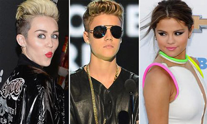 Rộ tin Selena và Miley Cyrus có bầu với Justin Bieber