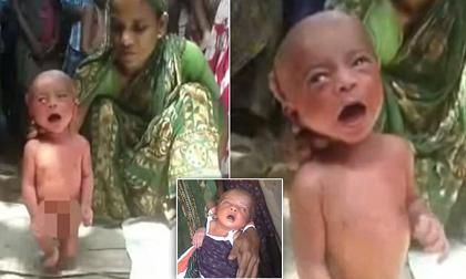 Bé trai 2 ngày tuổi bị túm cổ đi bộ giữa trời nắng để chữa sốt