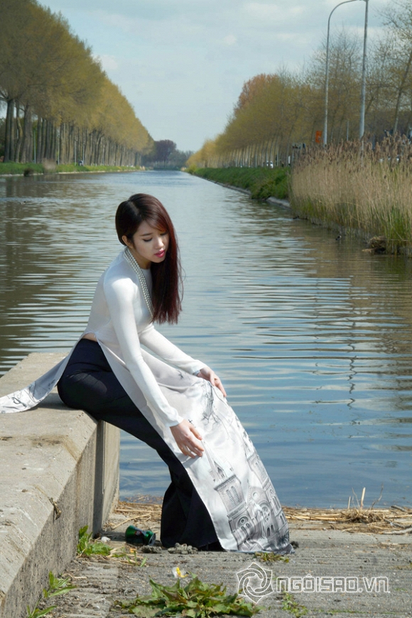 Nhà thiết kế Ngô Nhật Huy với bộ áo dài đẹp tại Bỉ 9
