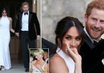 Công nương Meghan Markle diện váy cổ yếm, đeo nhẫn của cố Công nương Diana trong tiệc tối sau hôn lễ Công nương Meghan Markle diện váy cổ yếm, đeo nhẫn của cố Công nương Diana trong tiệc tối sau hôn lễ