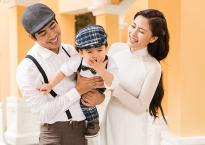 Ngọc Lan diện áo dài trắng tinh khôi, e ấp bên ông xã Thanh Bình và con trai Ngọc Lan diện áo dài trắng tinh khôi, e ấp bên ông xã Thanh Bình và con trai