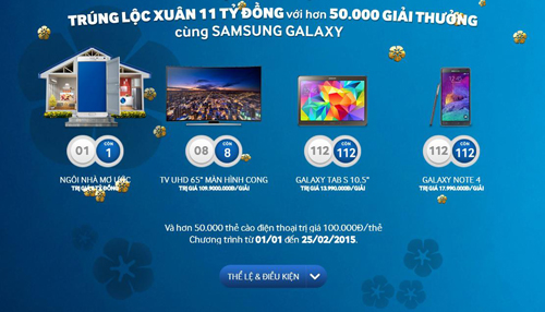 Samsung Galaxy, Samsung khuyến mại, Chương trình khuyến mại của Samsung