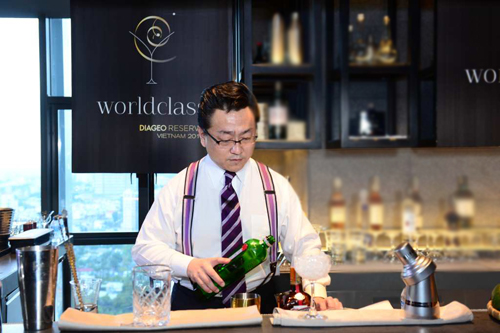 Diageo reserve world class Viet Nam 2015, Bartender, Pha chế cocktail, Hidetsugu Ueno