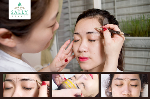 Tạo dáng mày ngang, Phun xăm công nghệ cao, Phun xăm thẩm mỹ, Xăm mày, Xăm môi, Sally Beauty Việt Nam