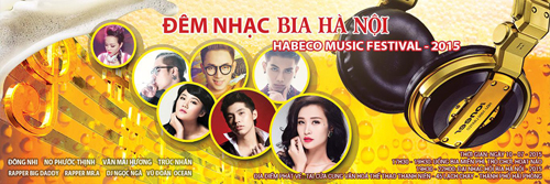 Đêm nhạc bia Hà Nội, Habeco Music Festival 2015, Đông Nhi, Văn Mai Hương