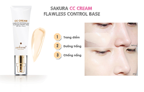 Mỹ phẩm Sakura, Mỹ phẩm mai hân, Sakura Nhật Bản, Kem trang điểm Sakura CC Cream